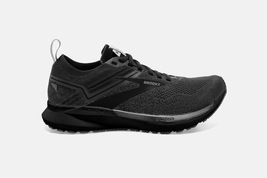 Brooks Women's Ricochet 3 Road Running Shoes Ebony/Blackened Pearl/Black ( JKLRG4592 )